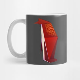 Origami Red Penguin Mug